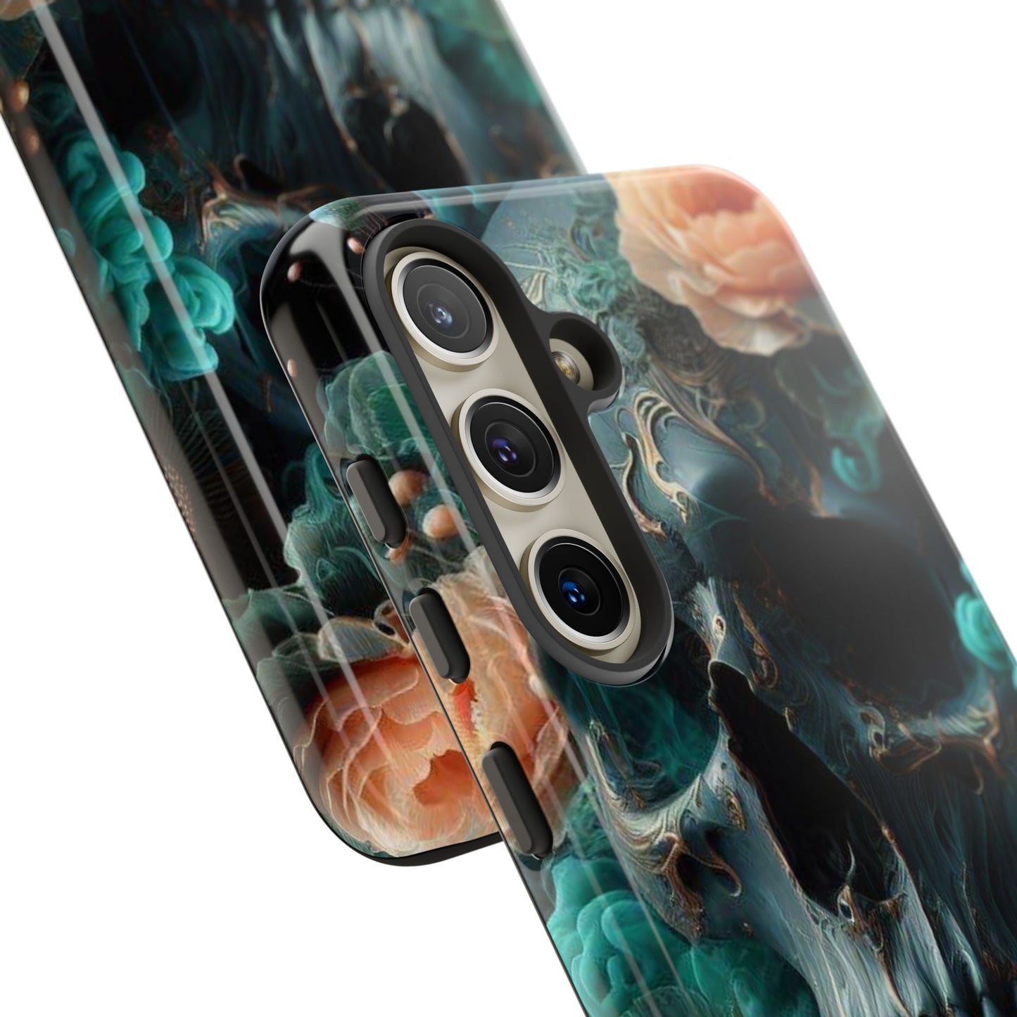 Tough Cases - teal skull