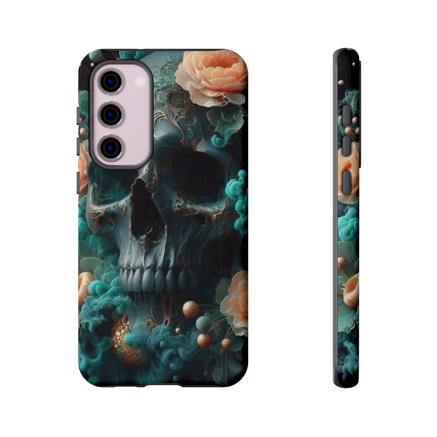 Tough Cases - teal skull