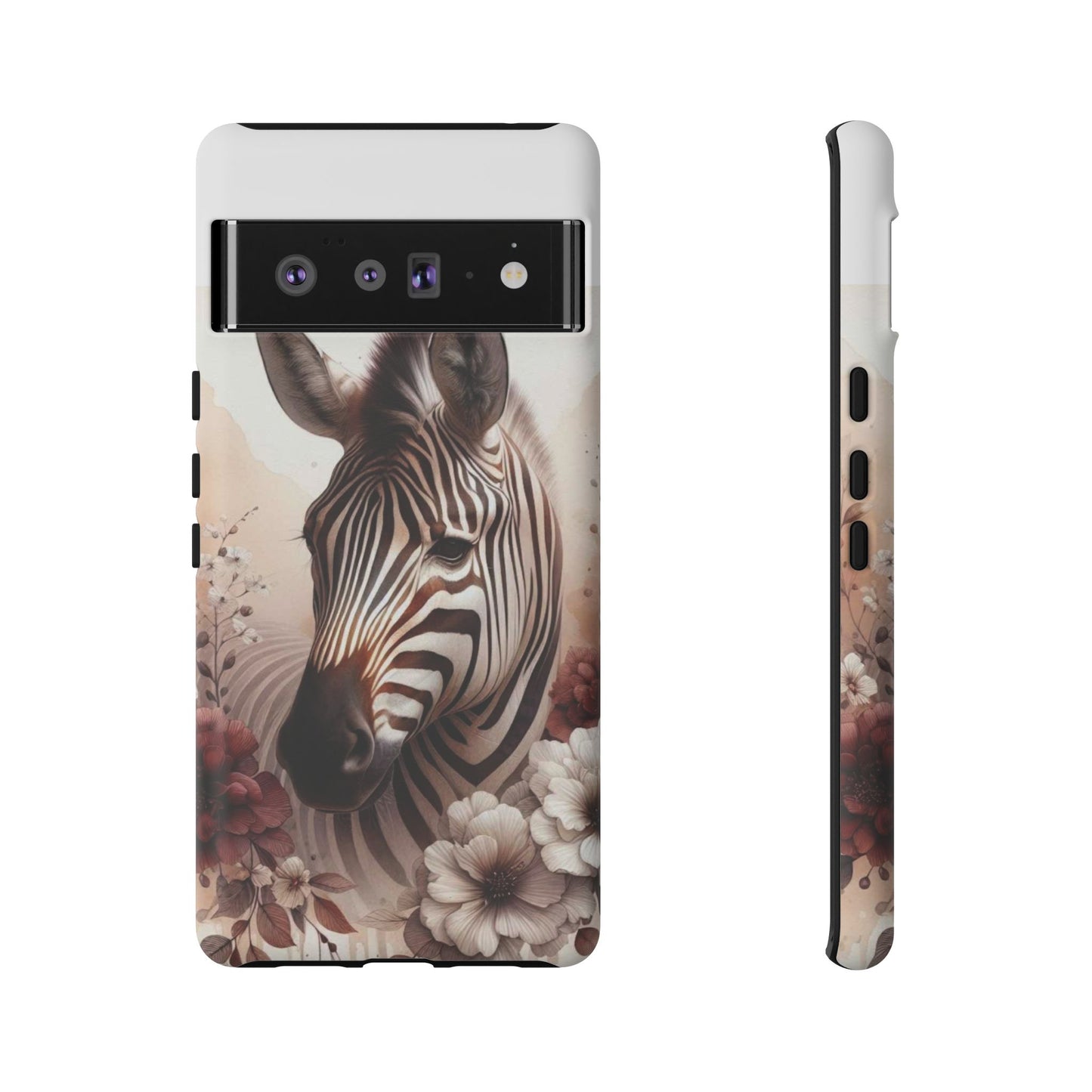Phone Case Flower Frolicking Zebra Tough Case