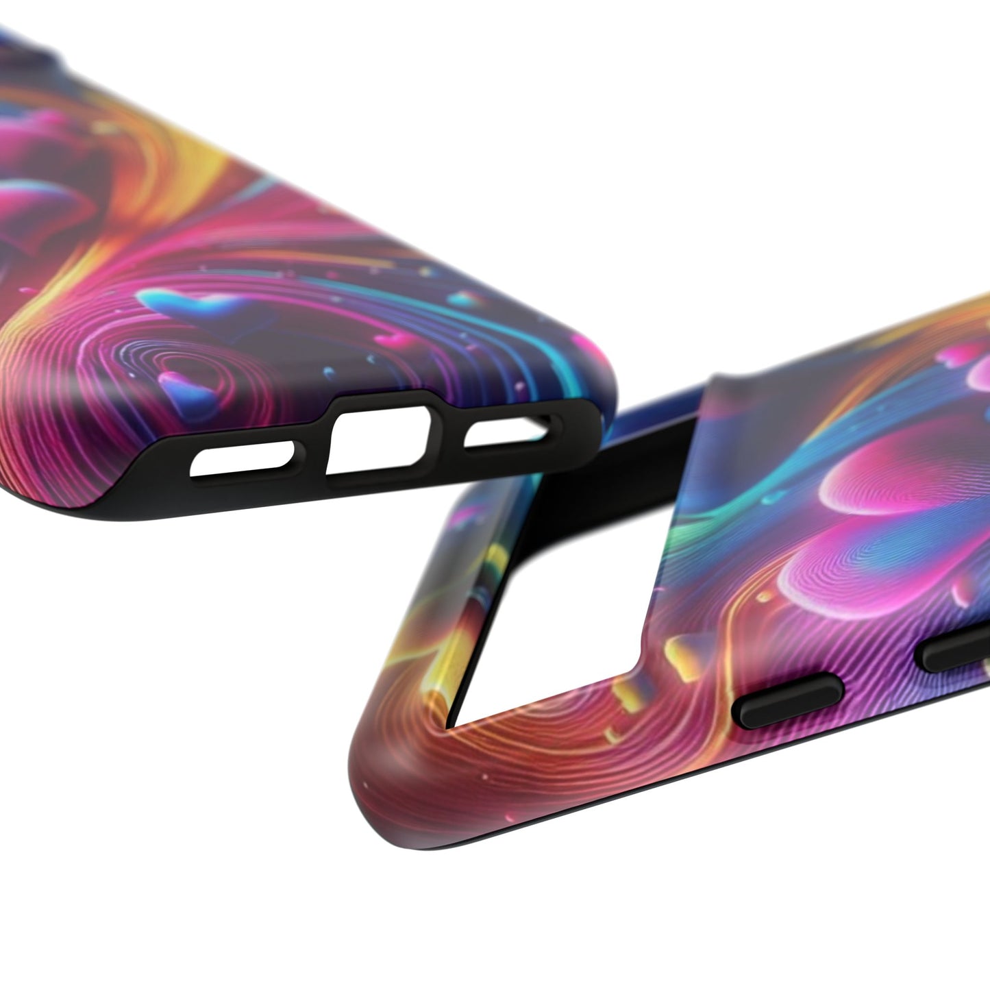 Phone Case - Floating Neon Hearts