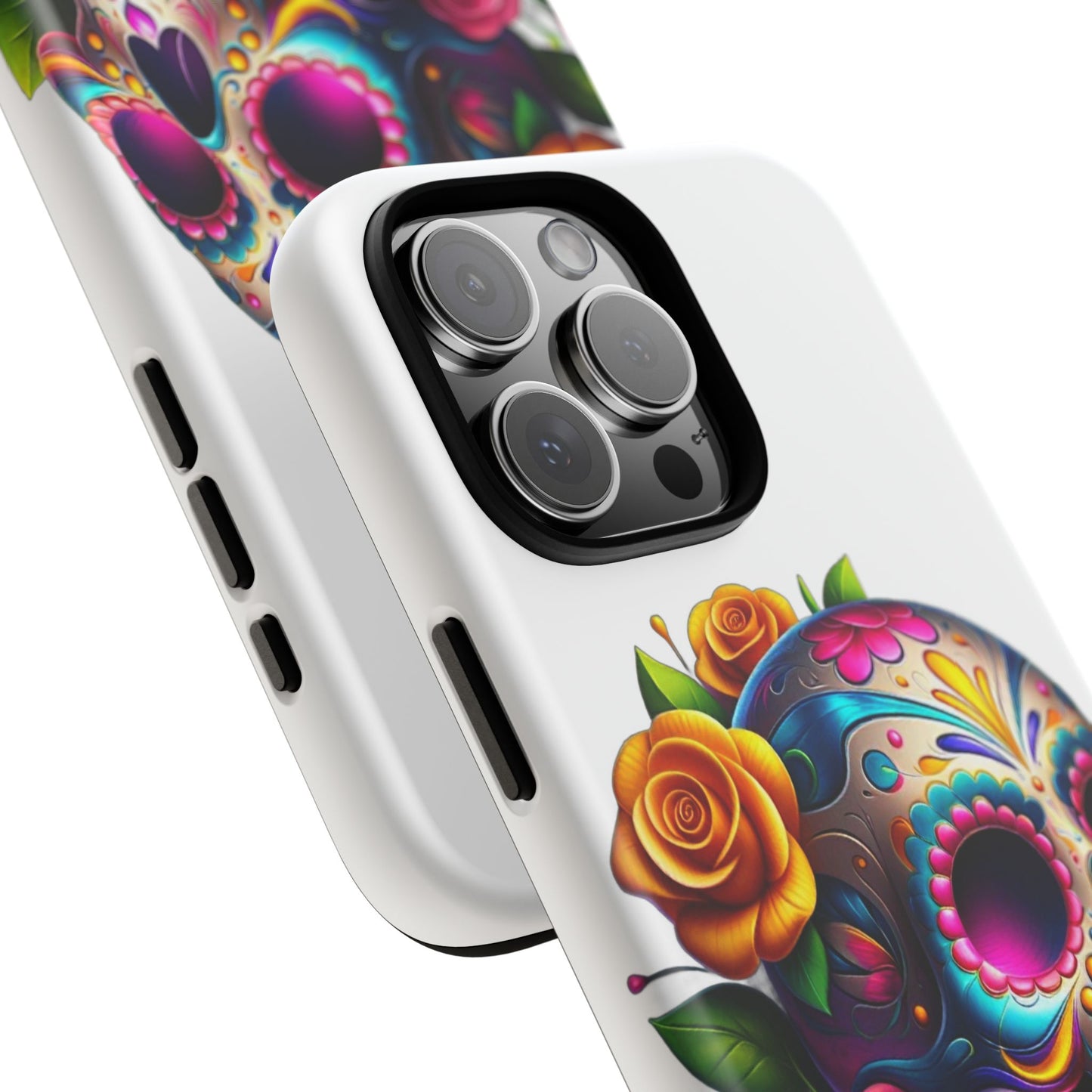 Phone Cases - Sugar Skull with Flowers Design