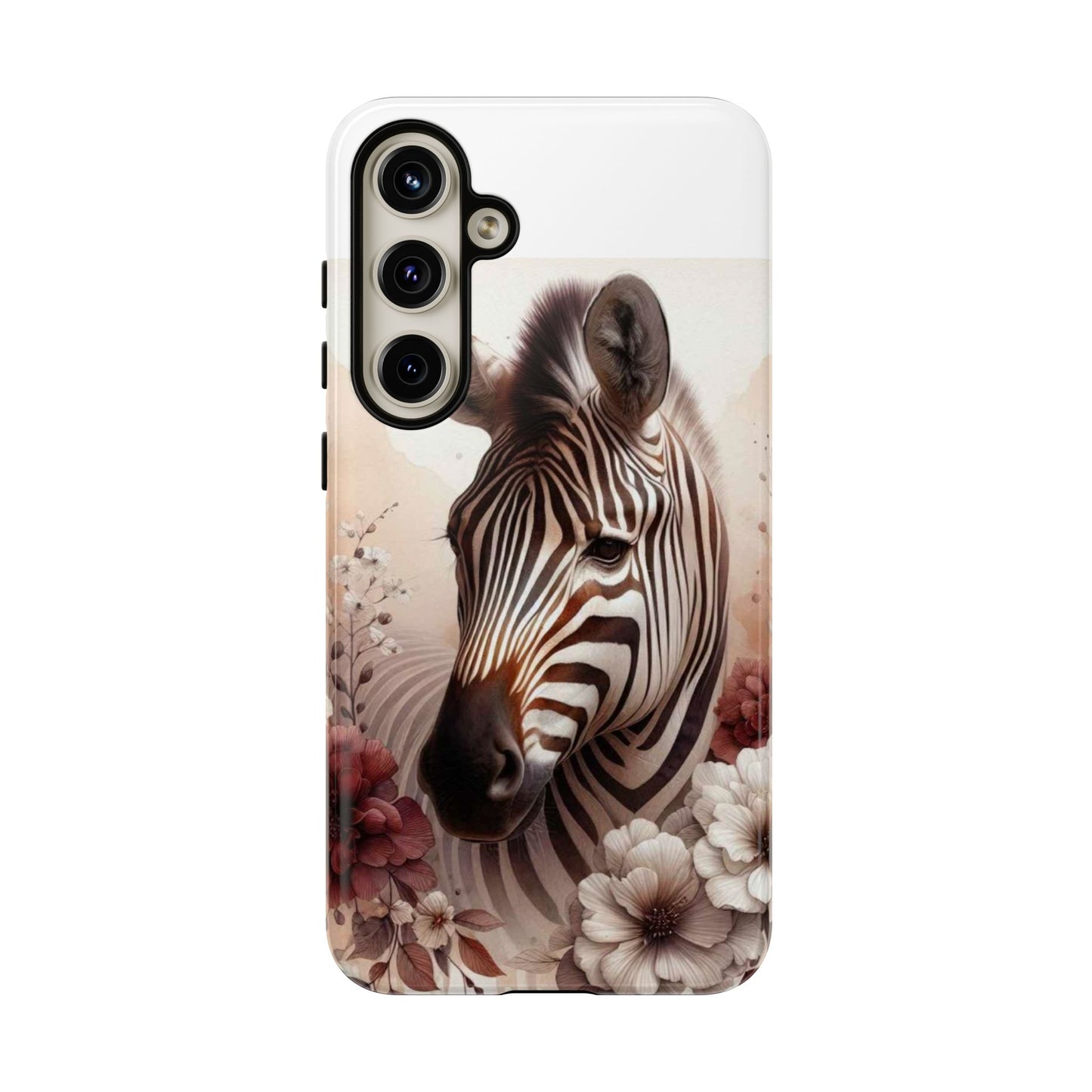 Phone Case Flower Frolicking Zebra Tough Case