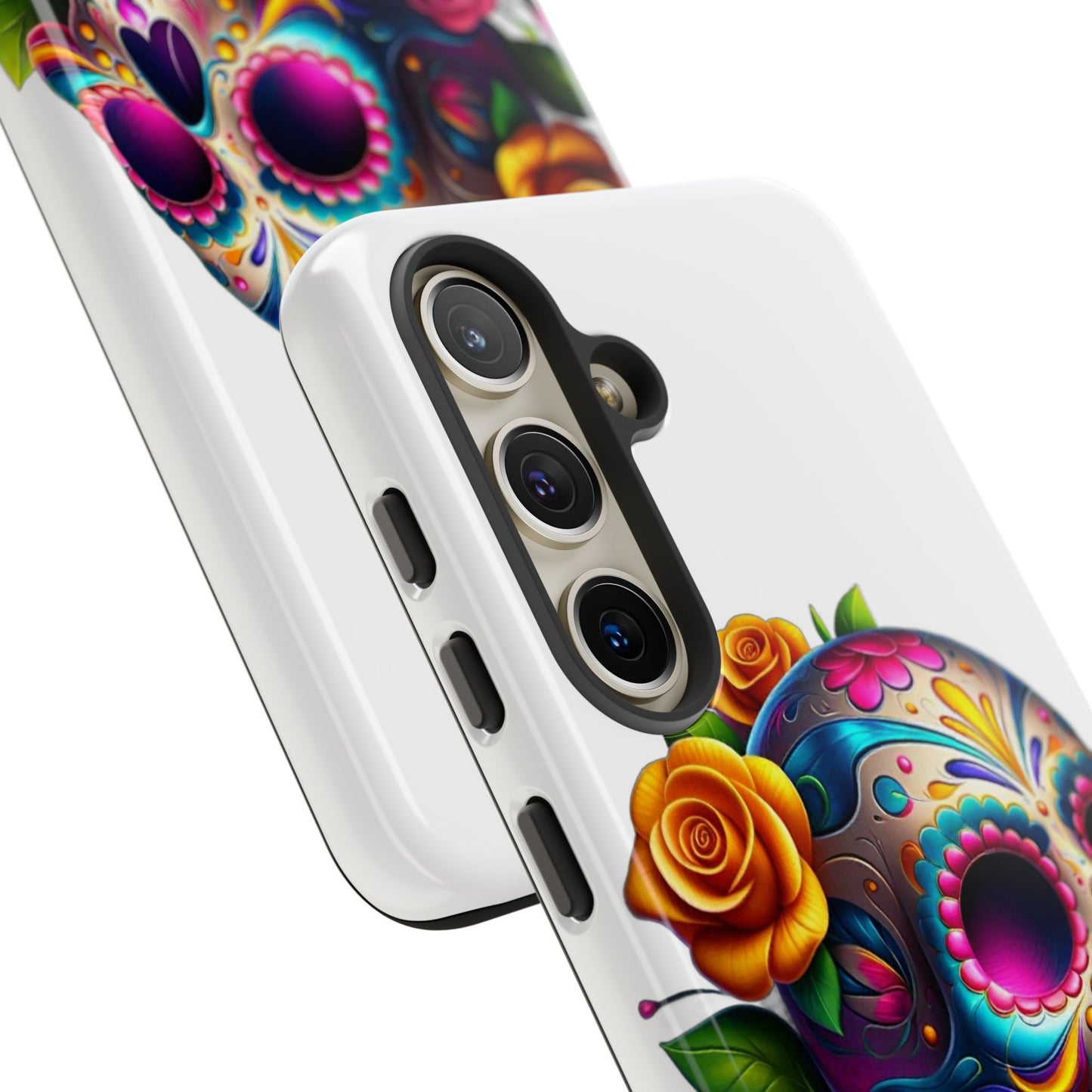 Phone Cases - Sugar Skull with Flowers Design