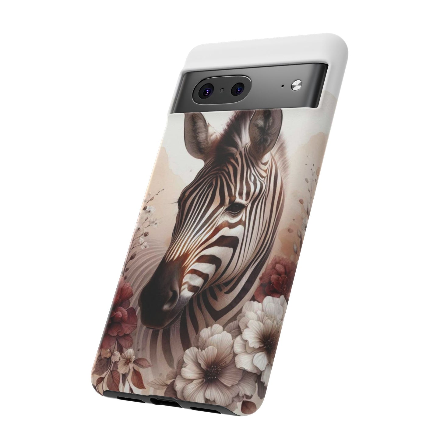 Phone Case Flower Frolicking Zebra Tough Case