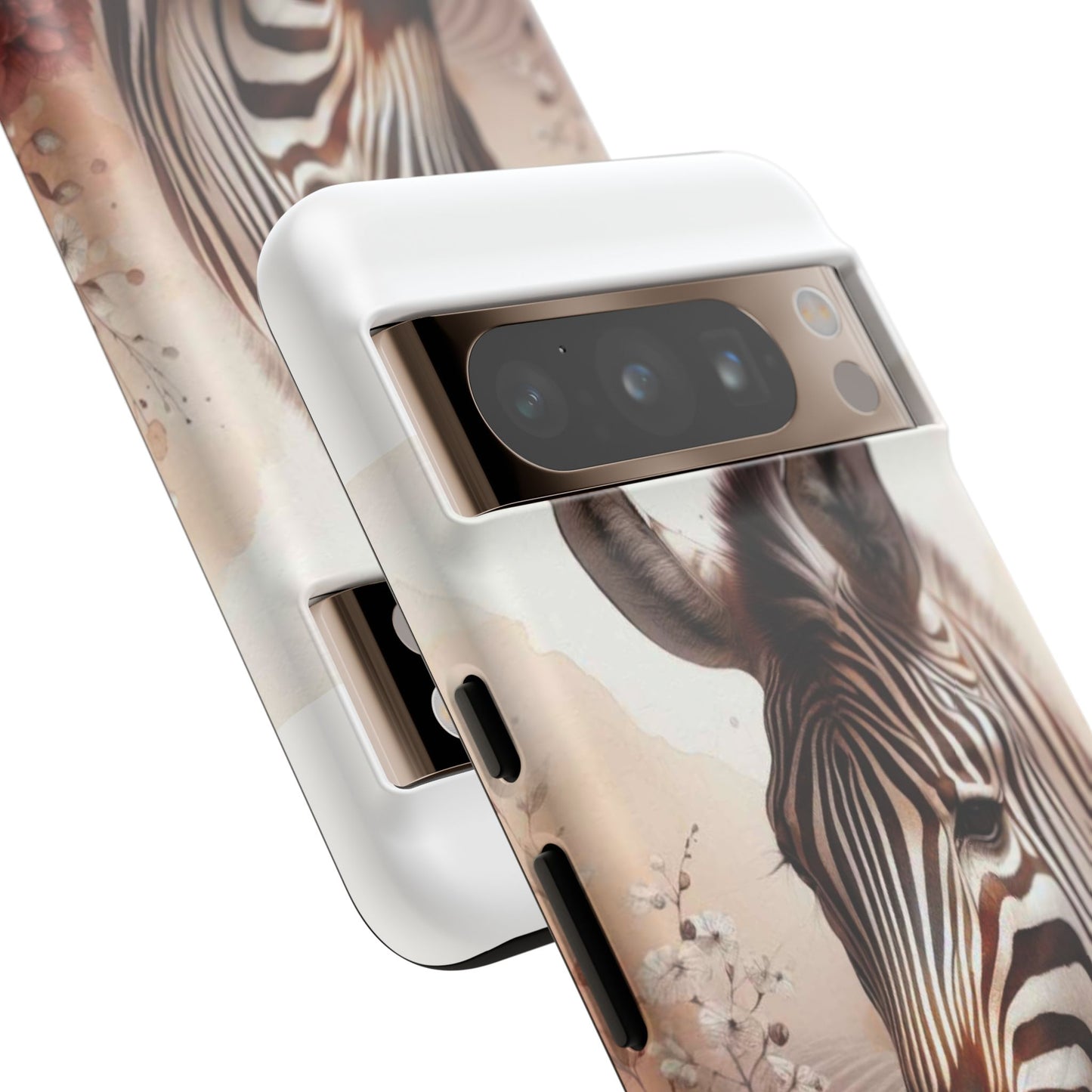 Phone Case Flower Frolicking Zebra Tough Case