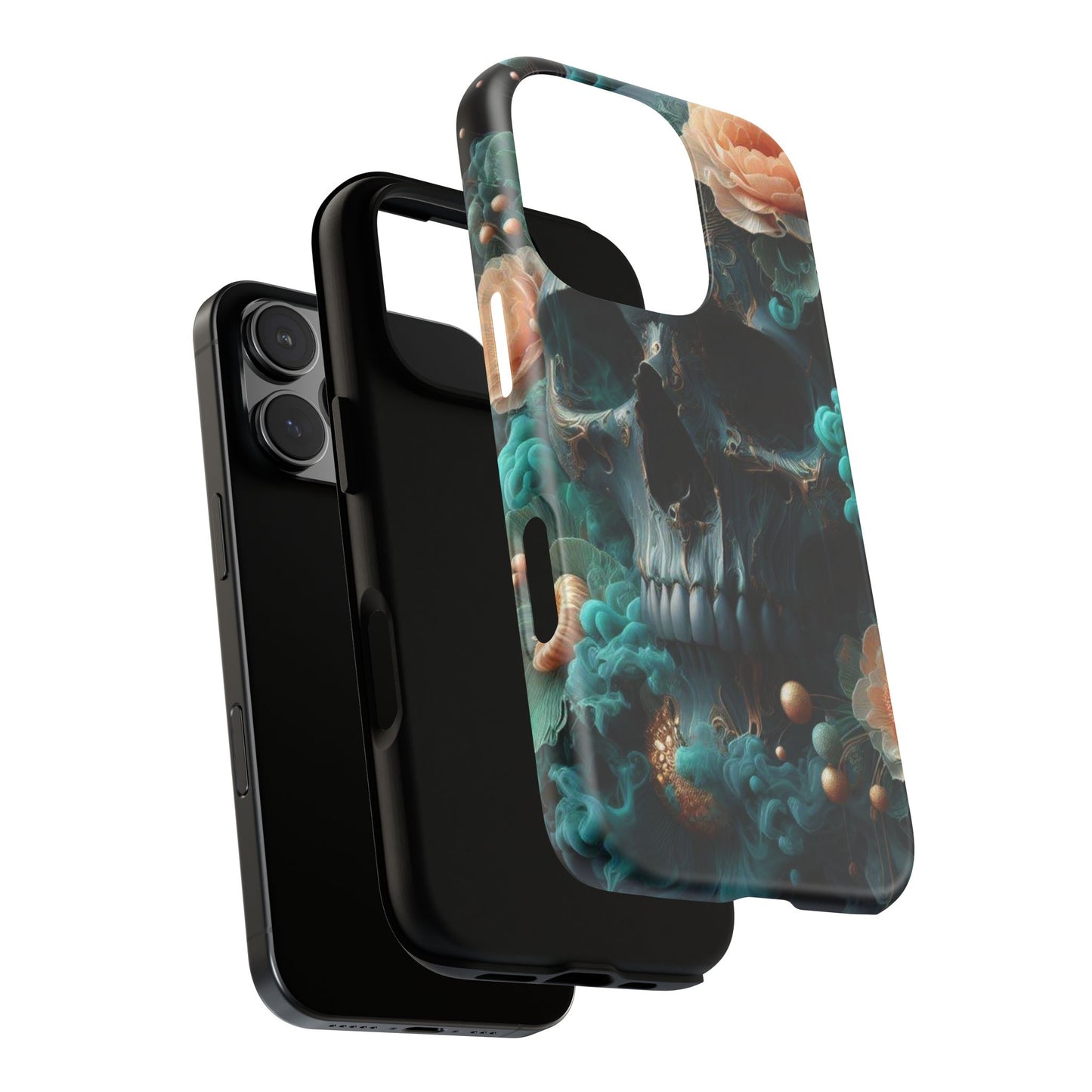 Tough Cases - teal skull