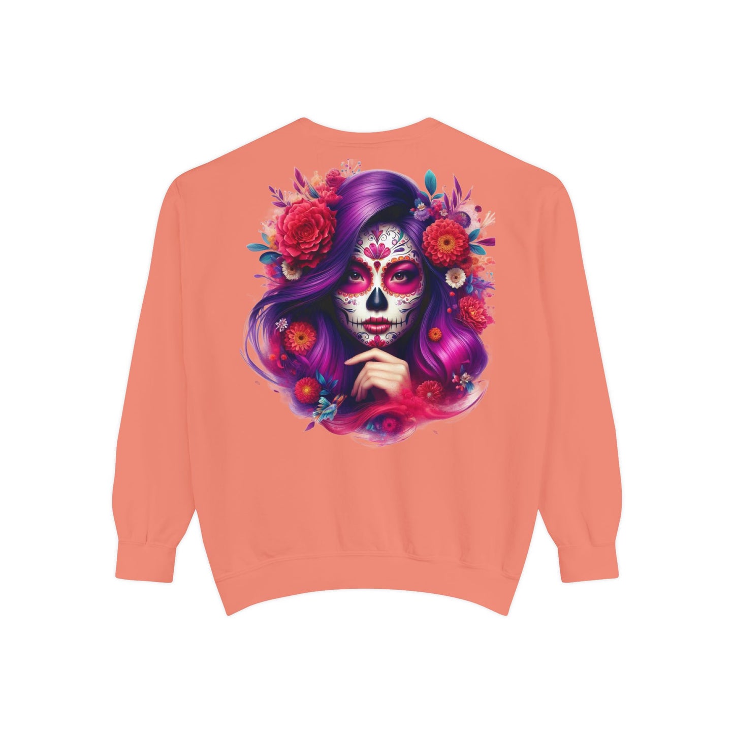 Sugar Skull Lady Thinking Sweatshirt