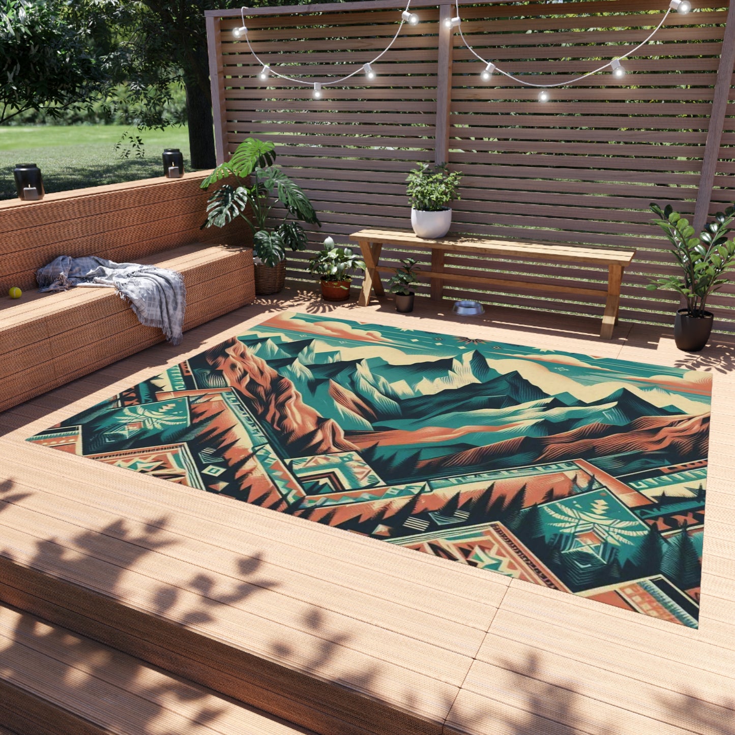 Outdoor Rug - native print