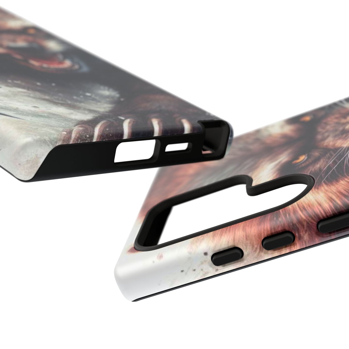Wolverine snarling with claws out on a phone case.
