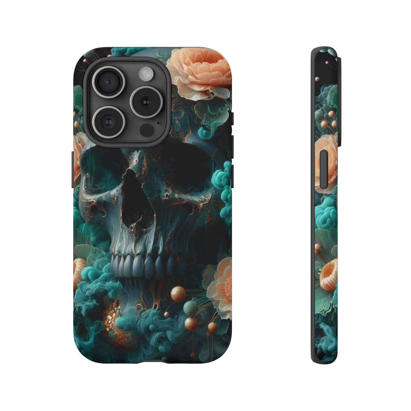 Tough Cases - teal skull