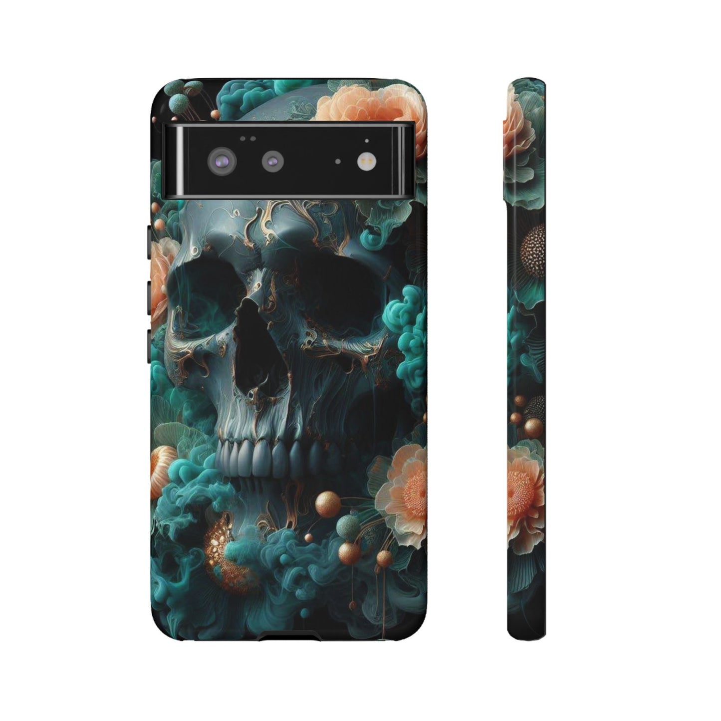 Tough Cases - teal skull