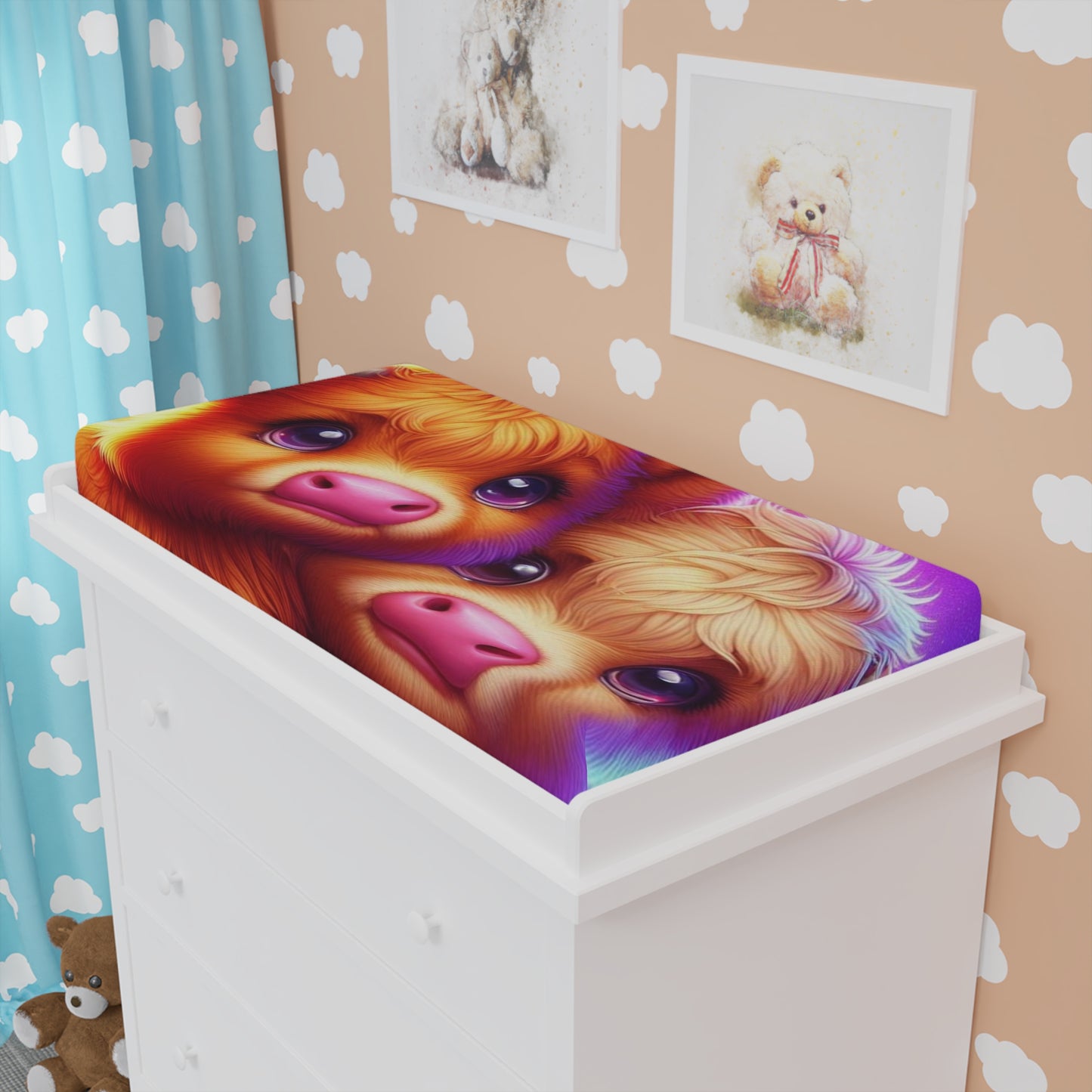 Baby Changing Pad Cover - cow cuddles