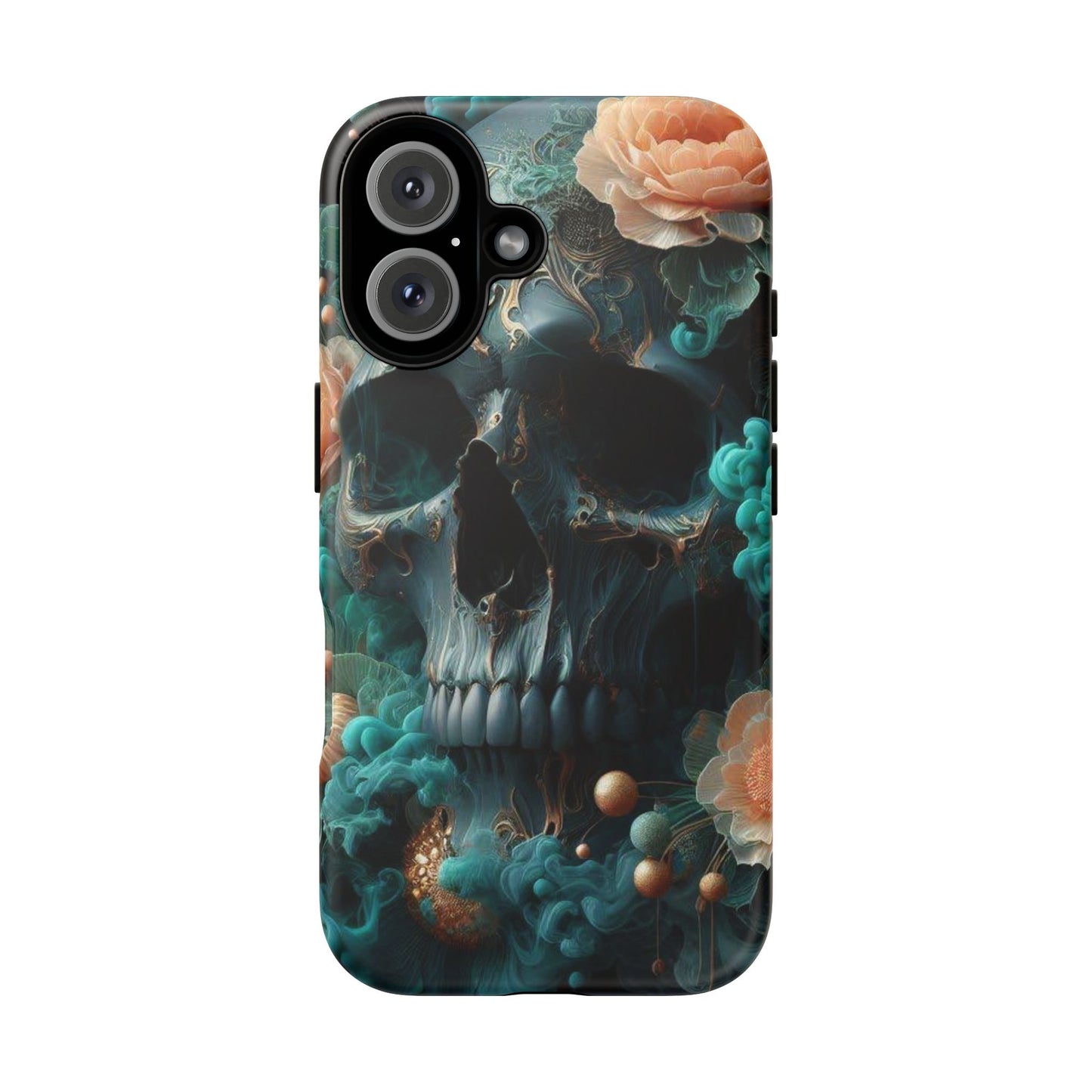 Tough Cases - teal skull