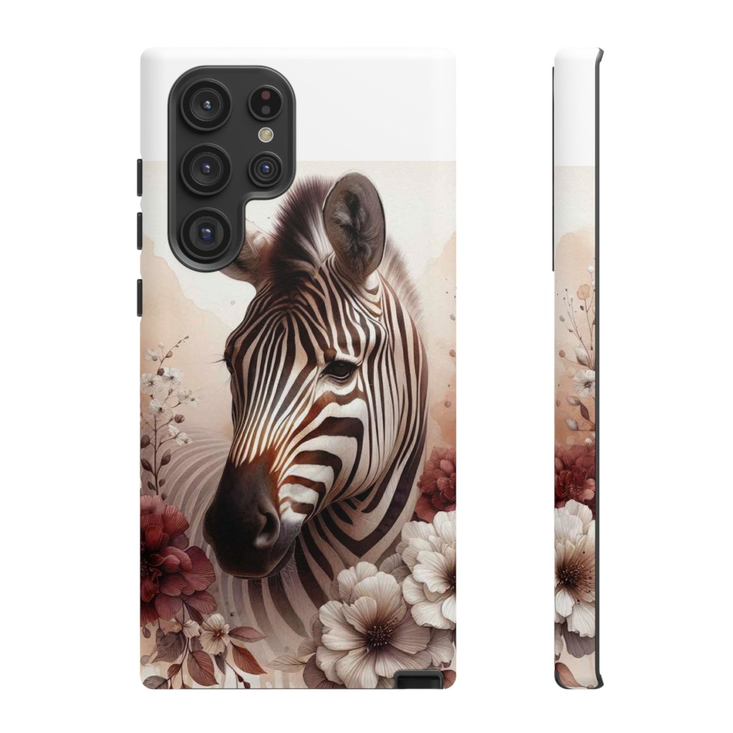 Phone Case Flower Frolicking Zebra Tough Case