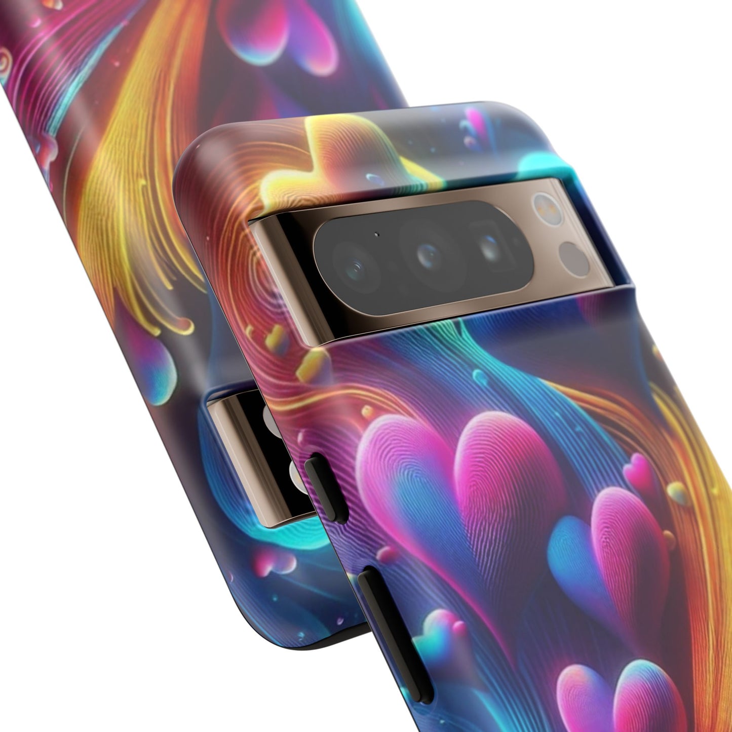 Phone Case - Floating Neon Hearts
