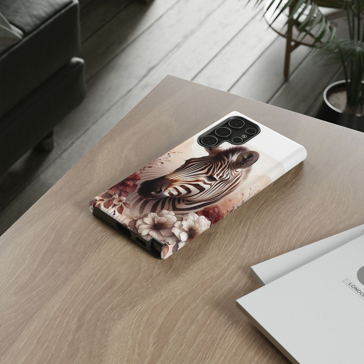 Phone Case Flower Frolicking Zebra Tough Case