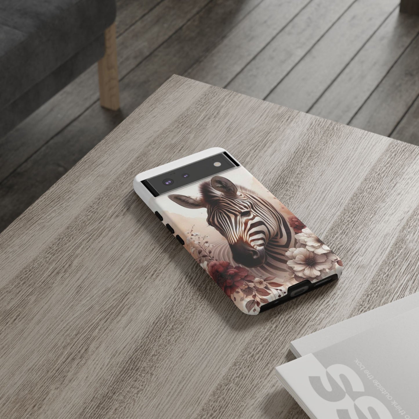 Phone Case Flower Frolicking Zebra Tough Case