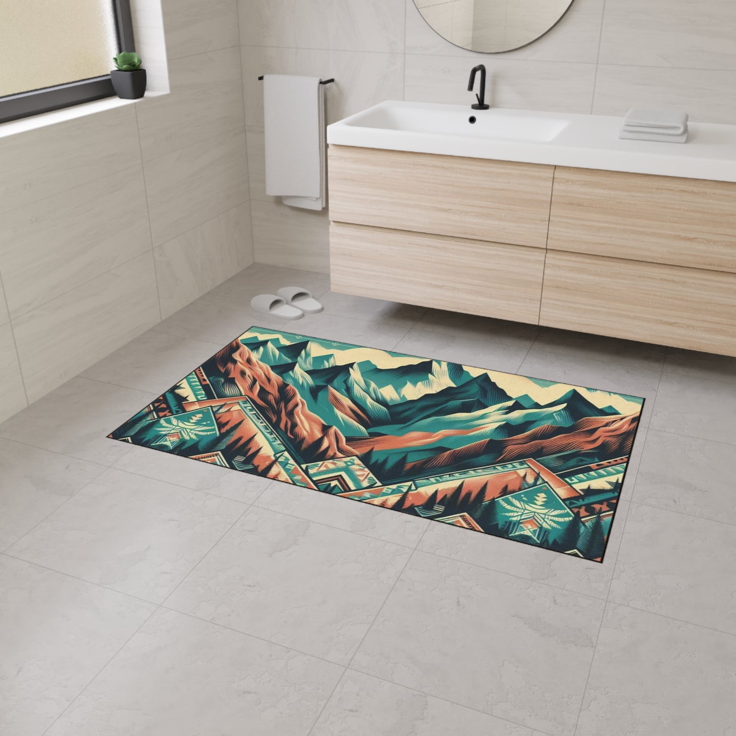 Heavy Duty Floor Mat - native print