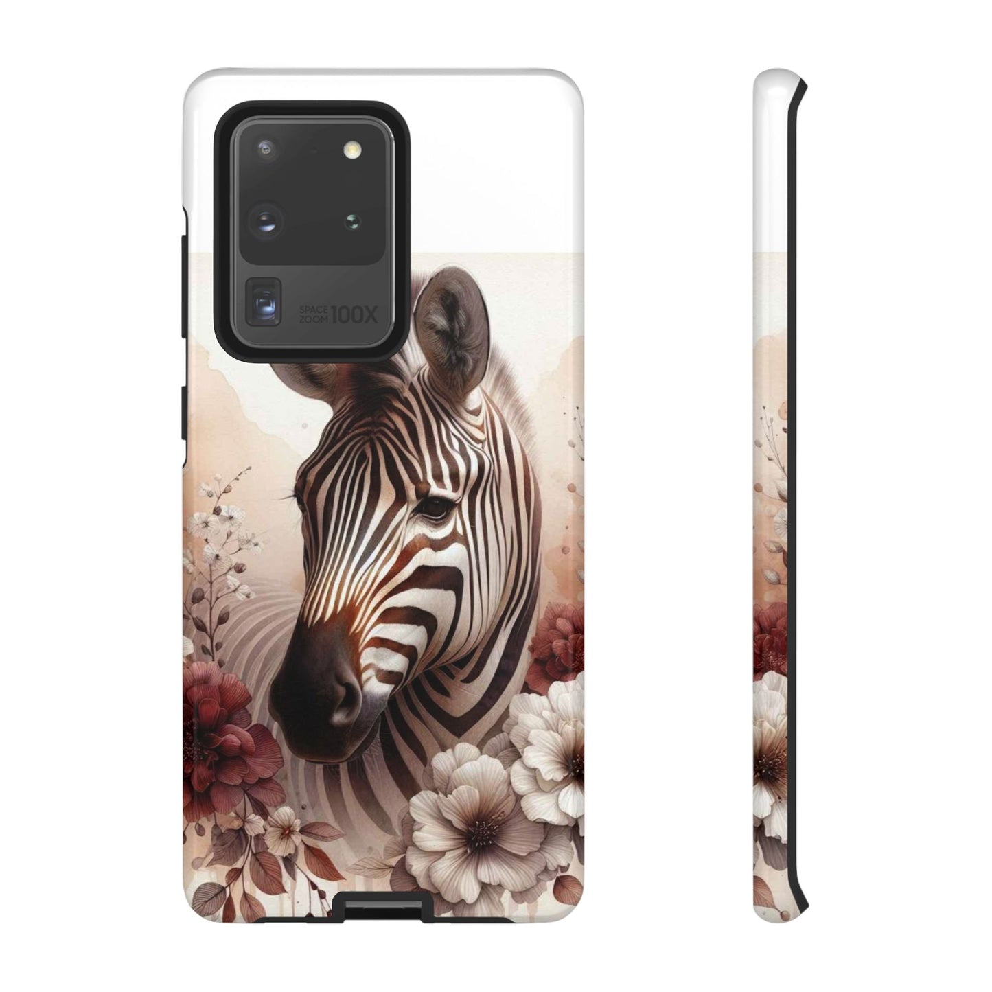 Phone Case Flower Frolicking Zebra Tough Case