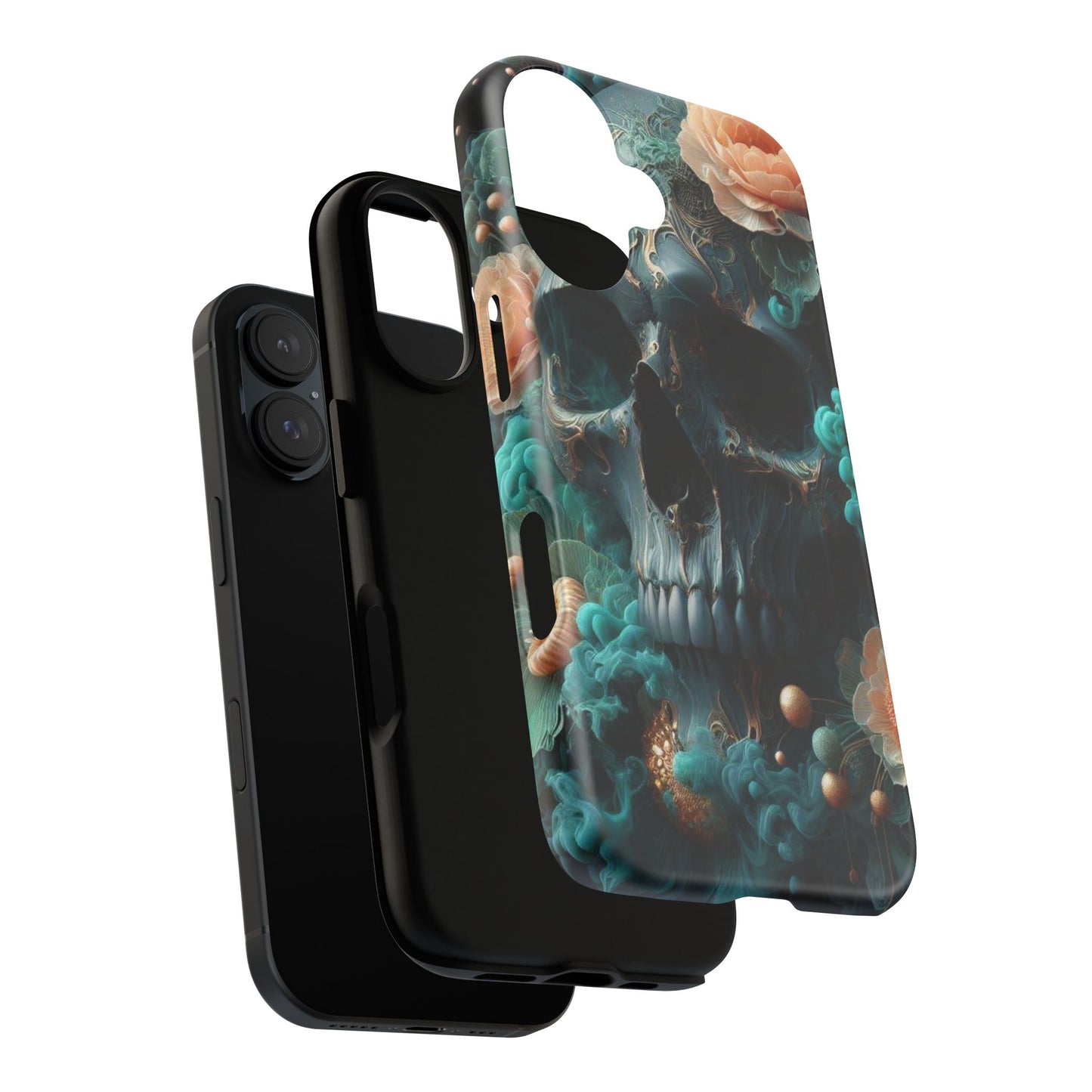 Tough Cases - teal skull