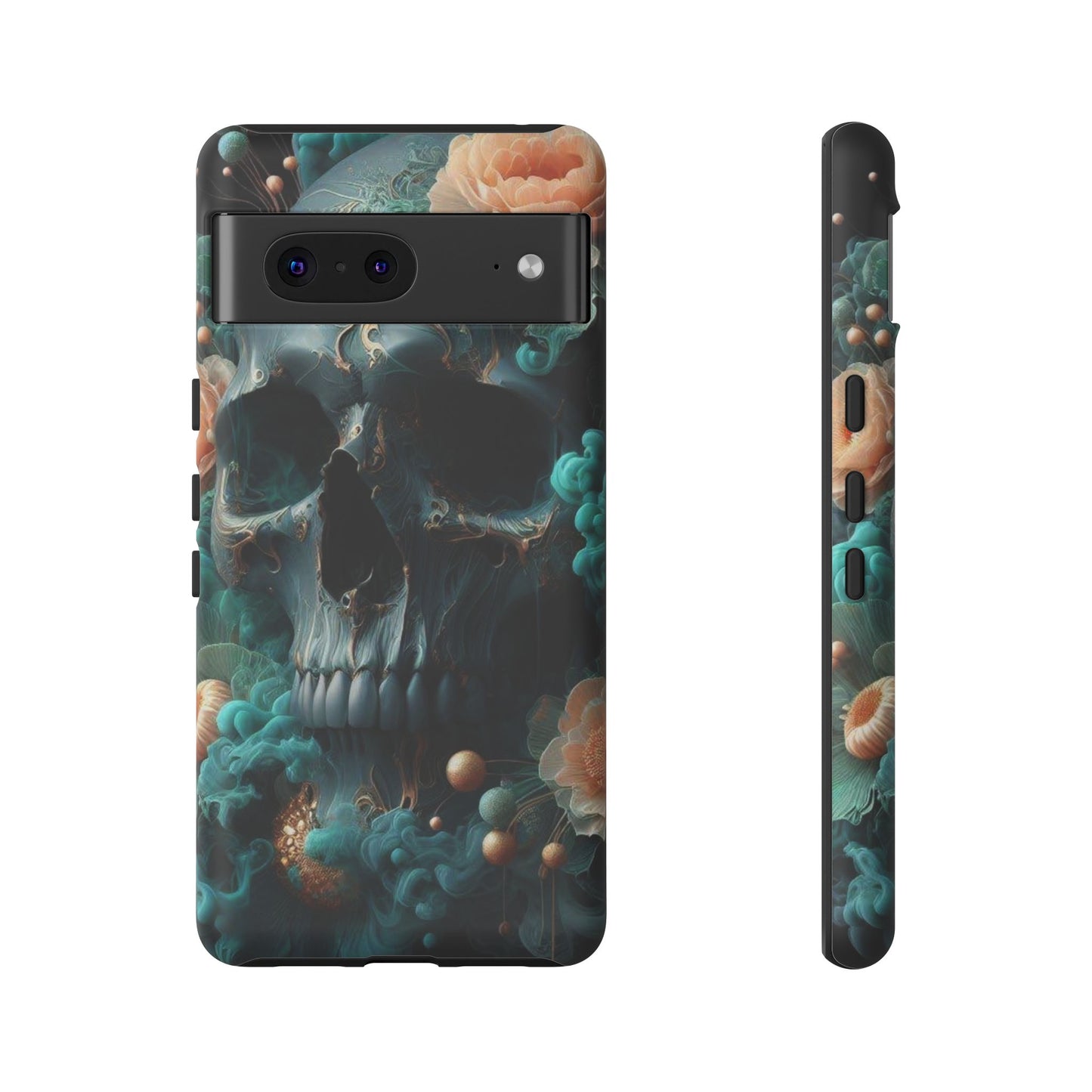 Tough Cases - teal skull