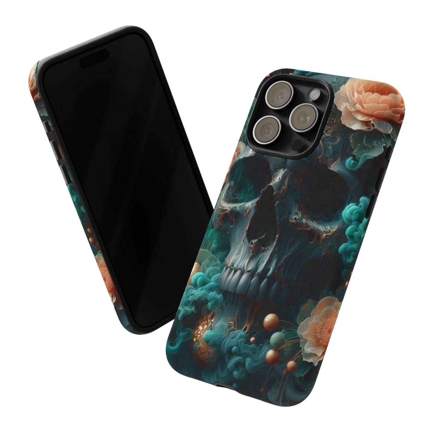 Tough Cases - teal skull