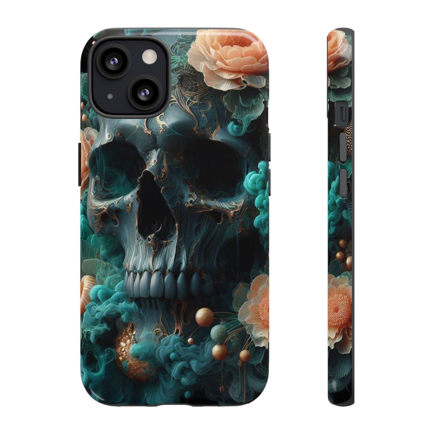 Tough Cases - teal skull