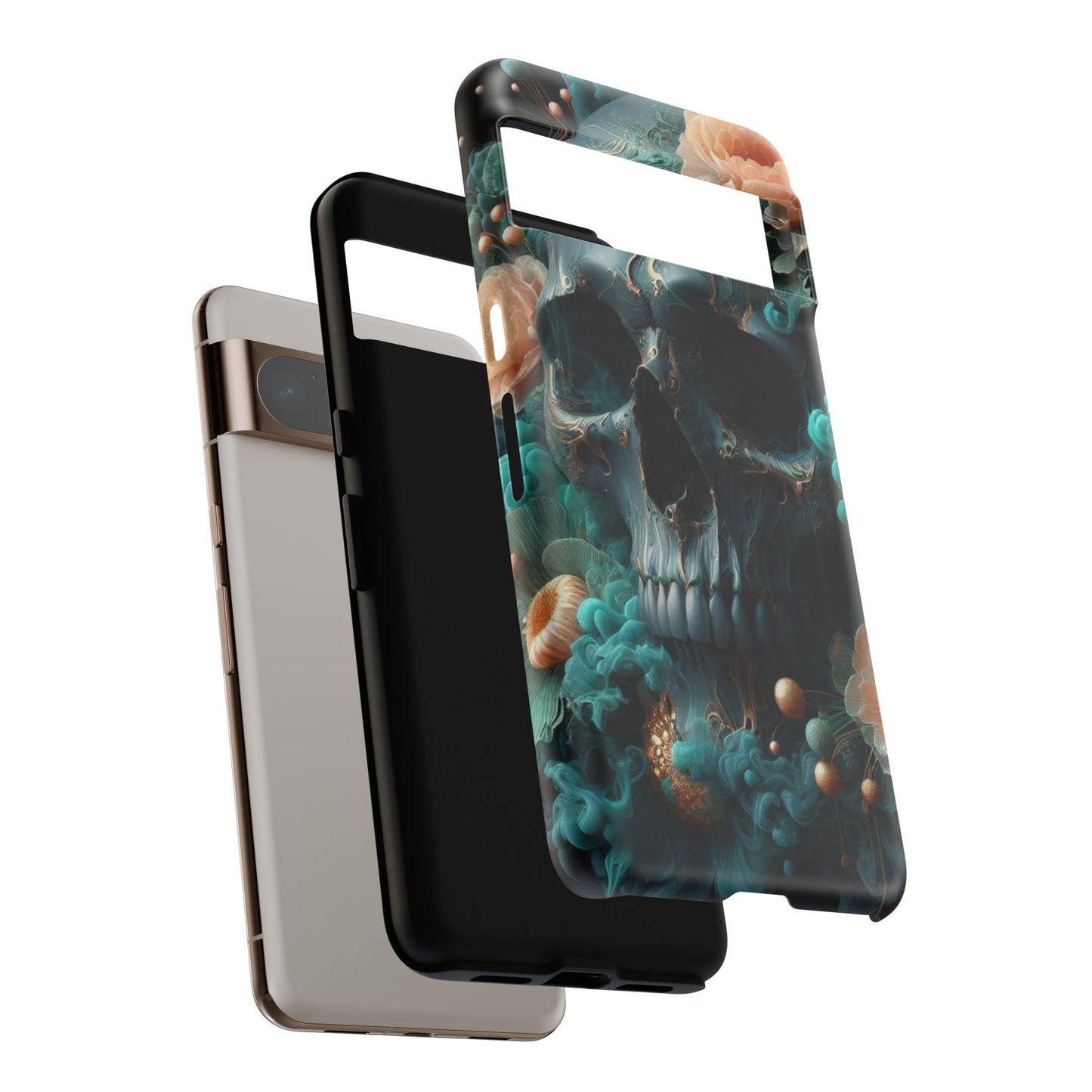 Tough Cases - teal skull