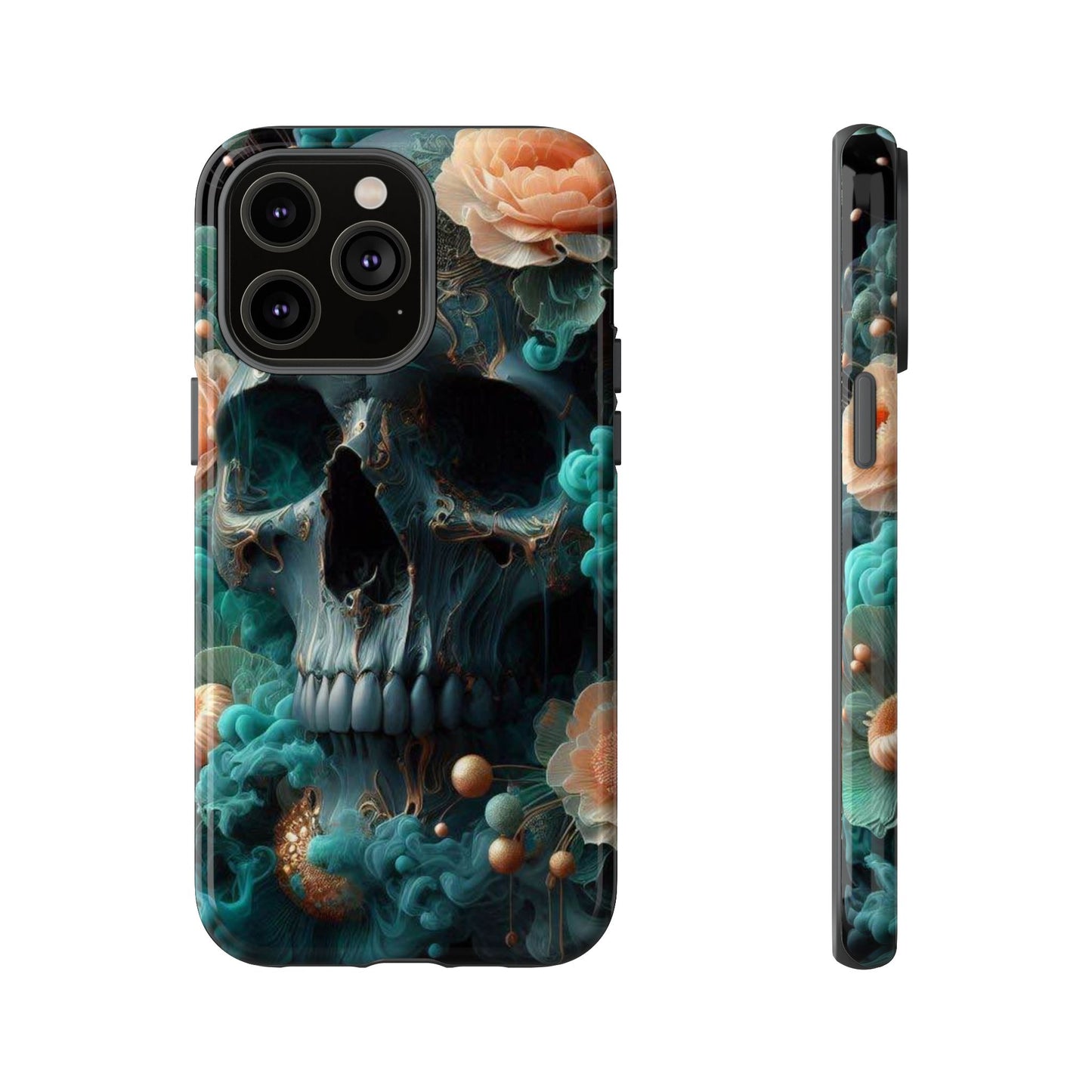 Tough Cases - teal skull