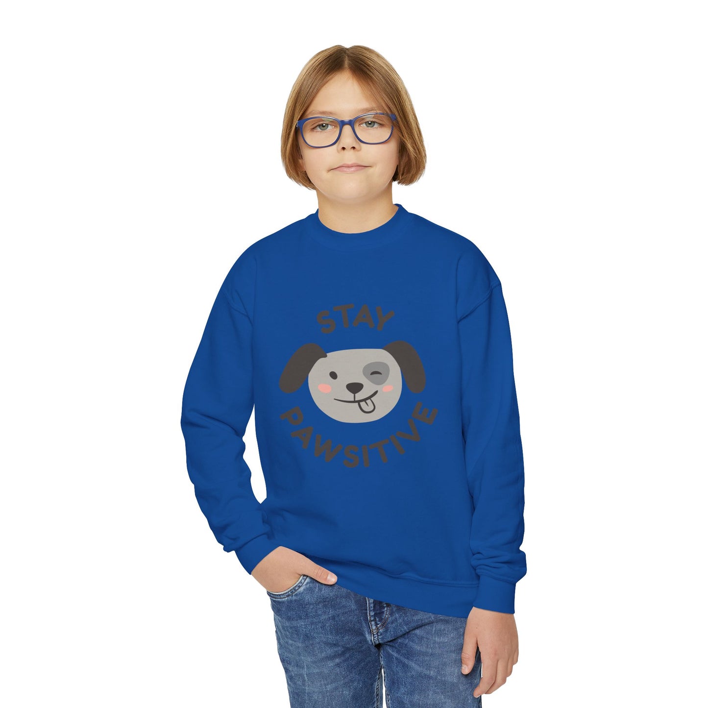 Stay Pawsitive Youth Sweatshirt