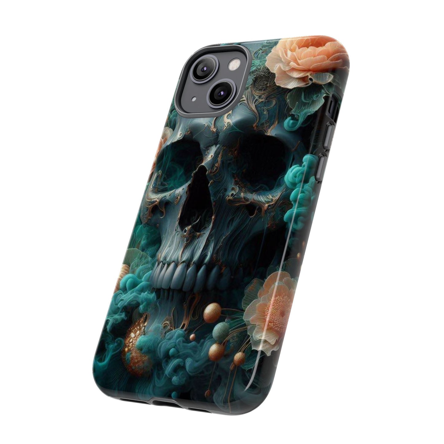 Tough Cases - teal skull