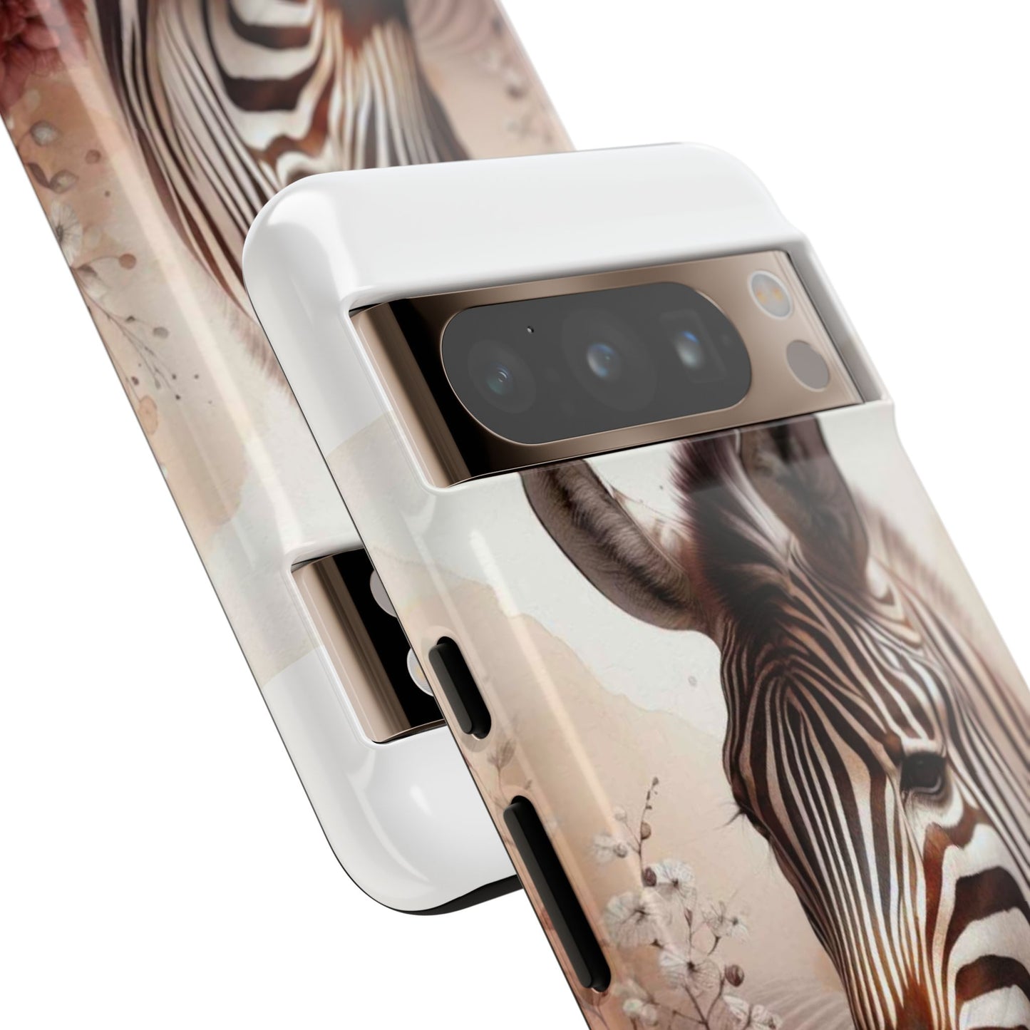 Phone Case Flower Frolicking Zebra Tough Case