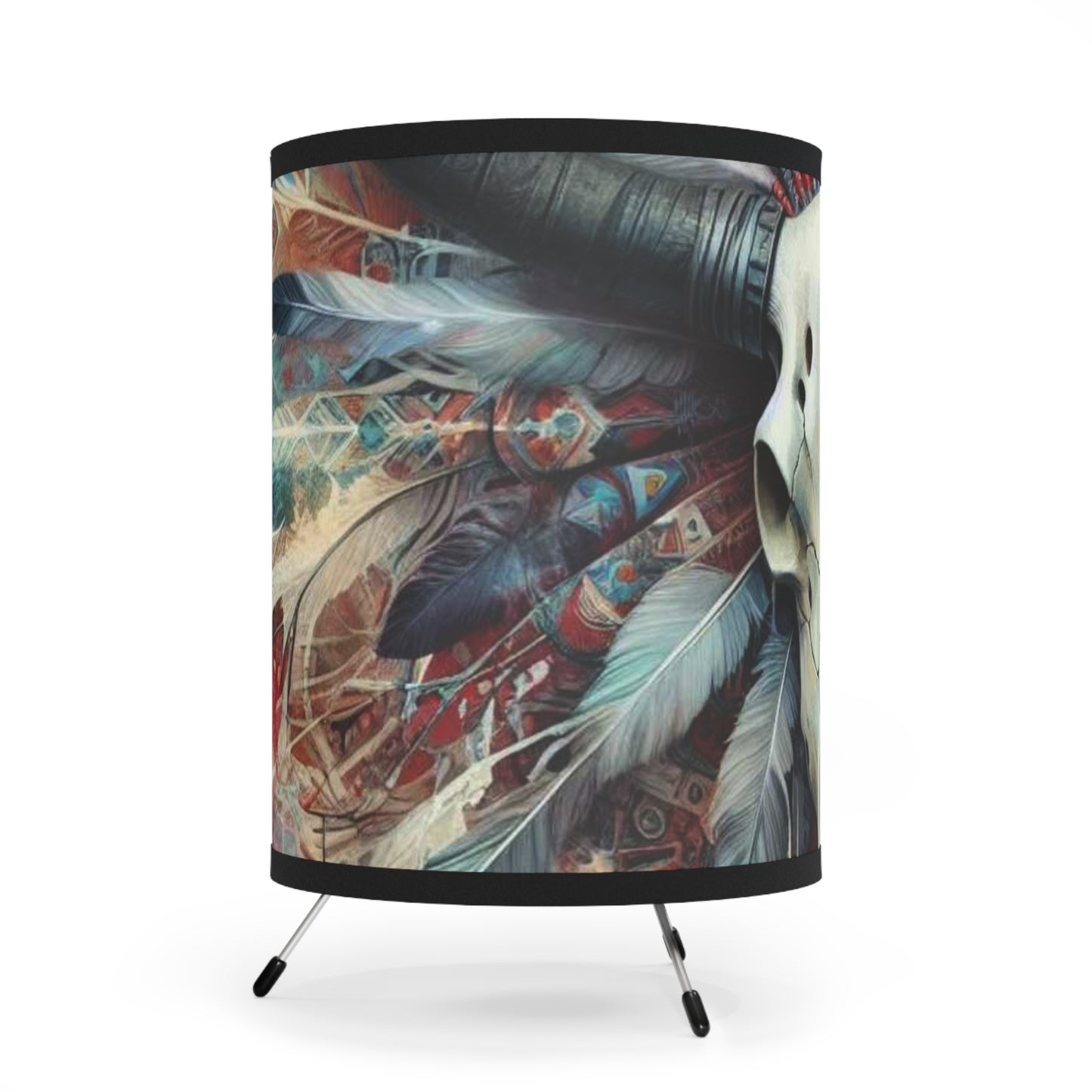 Tripod Lamp with High-Res Printed Shade, US\CA plug