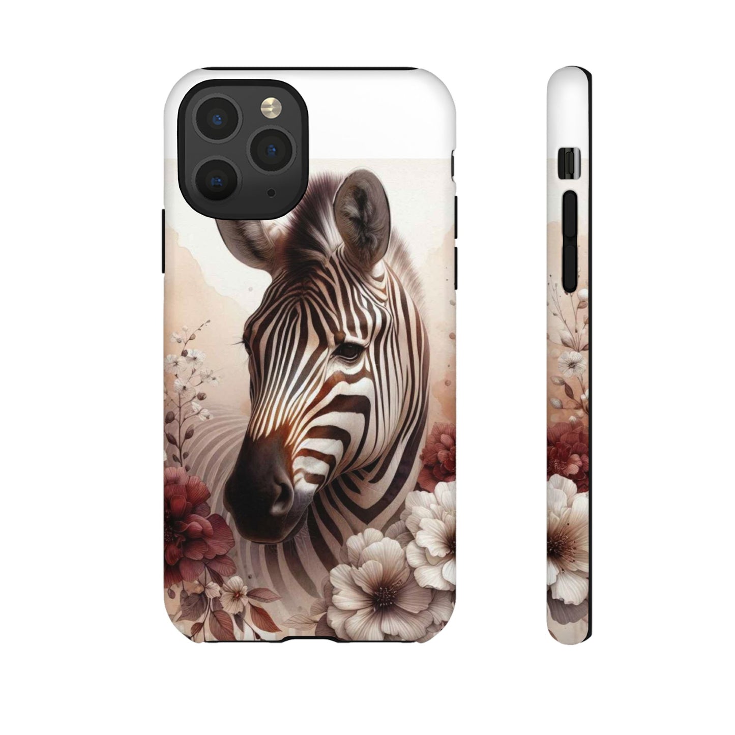 Phone Case Flower Frolicking Zebra Tough Case
