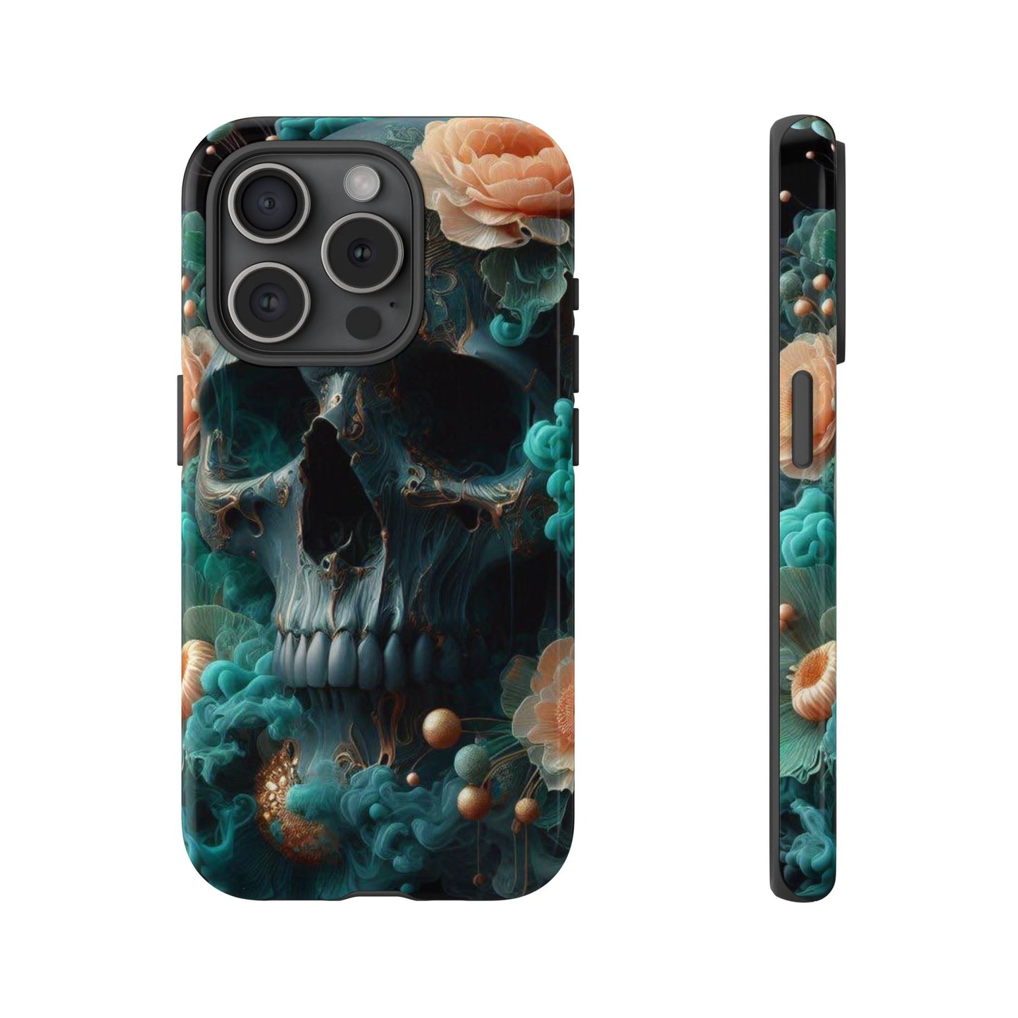 Tough Cases - teal skull