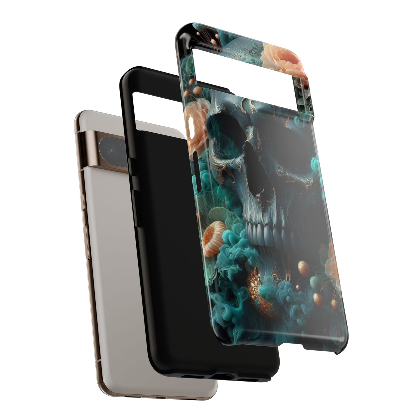 Tough Cases - teal skull