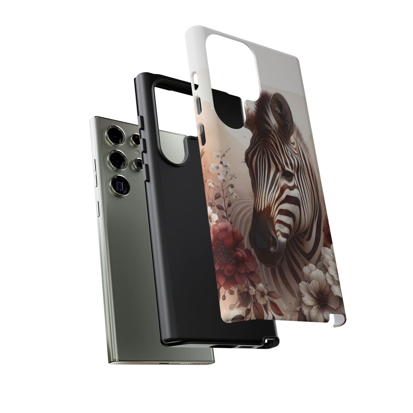Phone Case Flower Frolicking Zebra Tough Case
