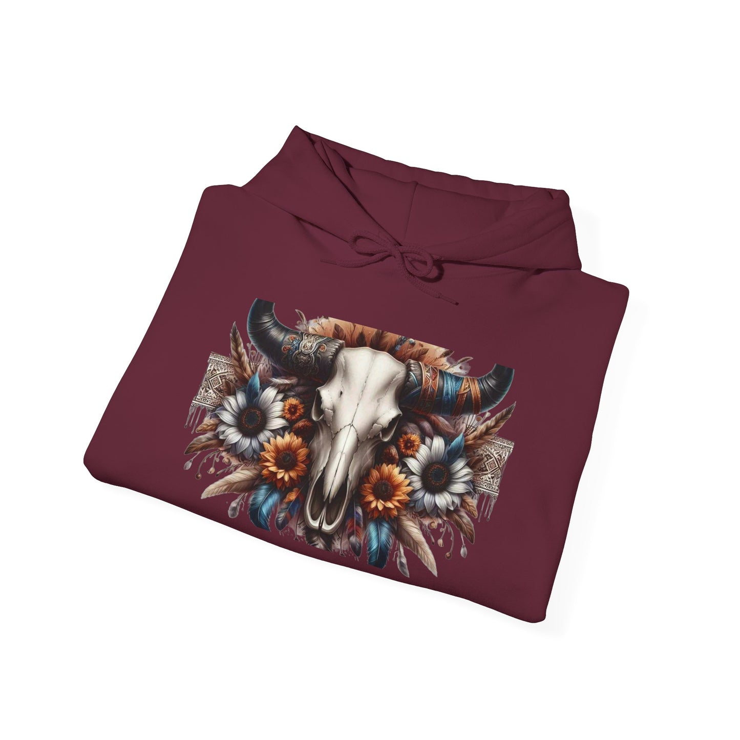 Unisex Heavy Blend™ Hooded Sweatshirt bull skull