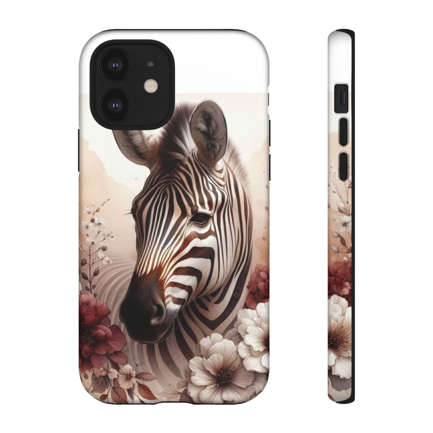 Phone Case Flower Frolicking Zebra Tough Case