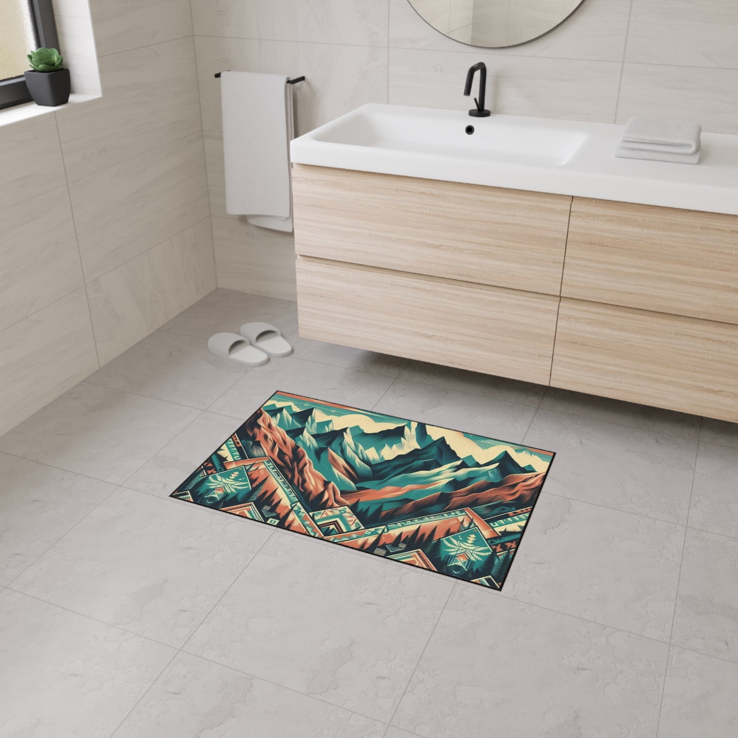 Heavy Duty Floor Mat - native print