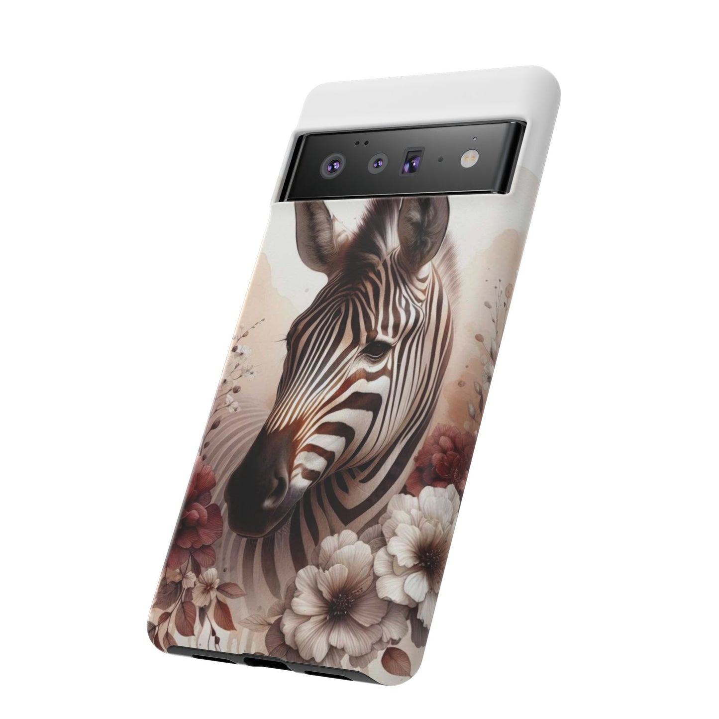 Phone Case Flower Frolicking Zebra Tough Case