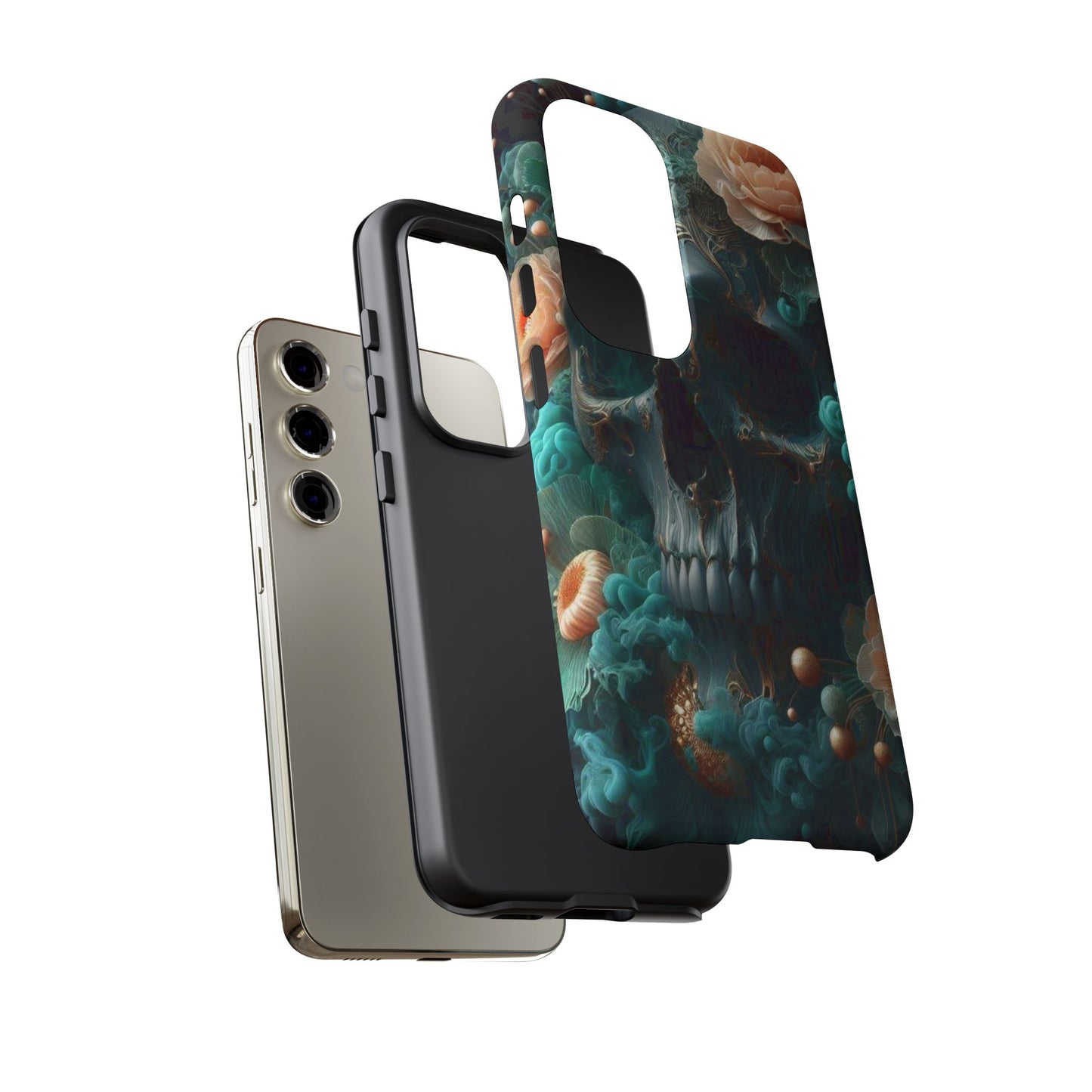 Tough Cases - teal skull