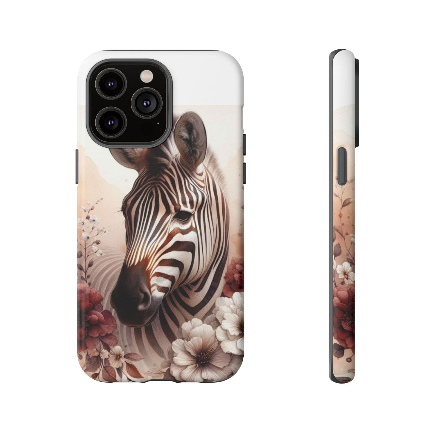 Phone Case Flower Frolicking Zebra Tough Case